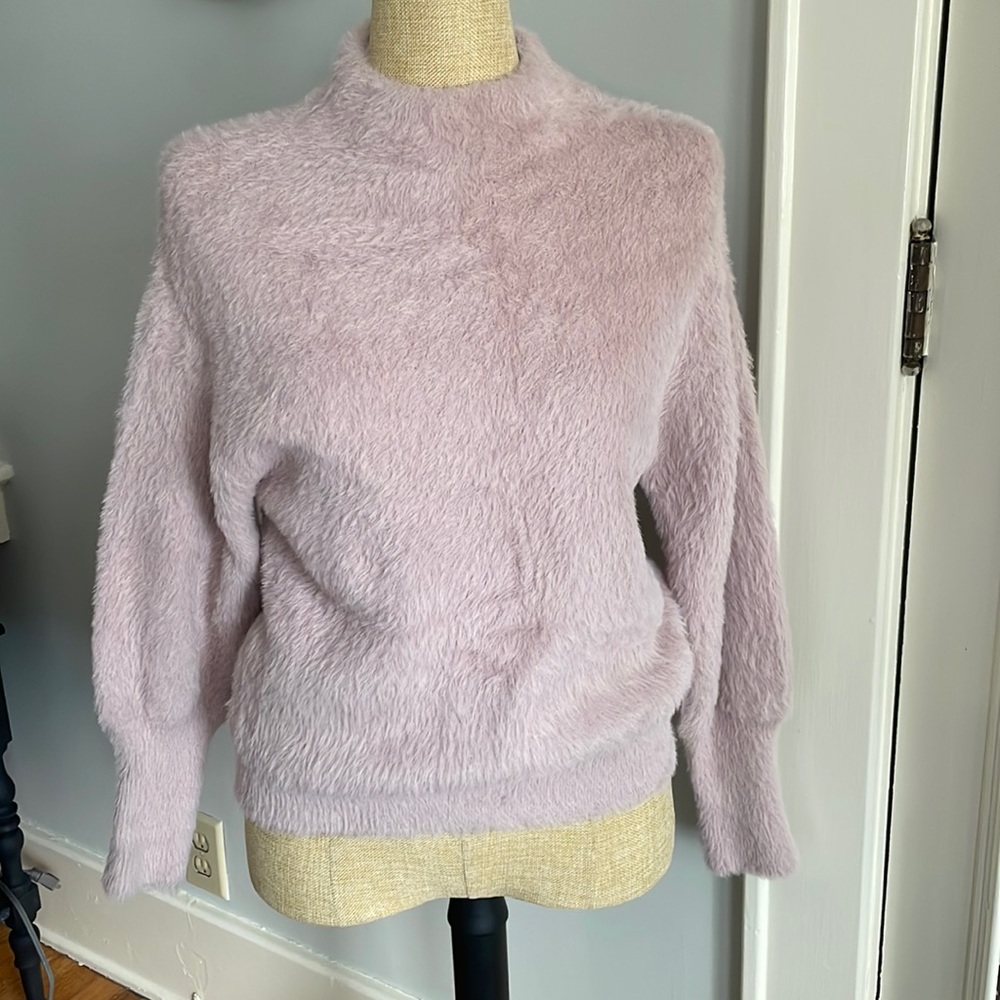 Pale Pink Catherine MaLandrino “Furry” Sweater